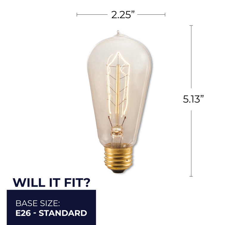 40 watt maximum standard outlet bulb